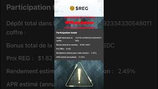 Le staking des tokens REG realt investissement crypto [upl. by Kyred]