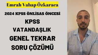 Emrah Vahap Özkaraca KPSS Önlisans Öncesi Son Tekrar [upl. by Talley41]