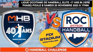 handball league OCCITANIE HANDBALL MHB VS ROC AVEYRON [upl. by Eillas]