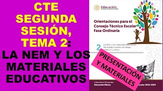 Soy Docente CTE SEGUNDA SESIÓN TEMA 2 LA NEM Y LOS MATERIALES EDUCATIVOS [upl. by Cho]