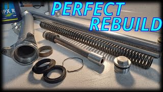 Perfect Motorcycle Fork Rebuild [upl. by Ignazio]