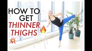 HOW TO GET THINNER THIGHS  TRACY CAMPOLI  BARRE WORKOUT [upl. by Letizia179]