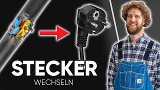 STECKER TAUSCHEN  Anleitung vom Profi zum Stecker am Kabel anschließen Montieren amp Wechseln [upl. by Esiuqcaj]