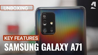 Samsung Galaxy A71 unboxing and key features [upl. by Desai]