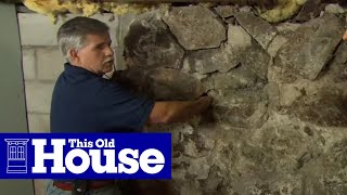 How to Repoint a Stone Foundation  This Old House [upl. by Ahsilyt]