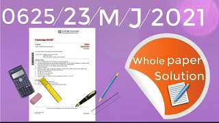 062523MJ21 Whole paper solution IGCSE Physics paper 23 MayJune 2021 paper 2 Multiple choice [upl. by Hertha]