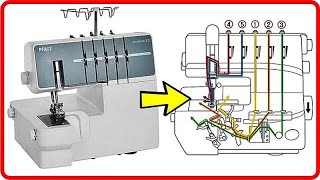 Threading Of Coverlock Machine  Pfaff Coverlock 3 0 [upl. by Tegdig]