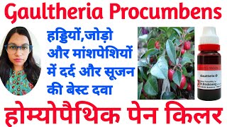 Gaultheria Homeopathic Medicine  Gaultheria Procumbens Homeopathic Medicine Uses  pain Killer [upl. by Malan]