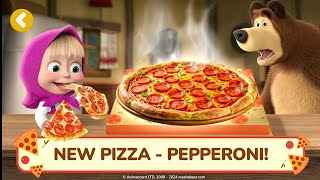 Masha and The Bear pizzeria  New Episode 💫  Cartoon Game 🎮 [upl. by Desiree]