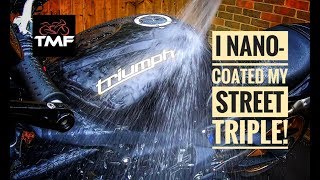 I nano coated my Street Triple  Hydrosilex Review [upl. by Eimmac329]