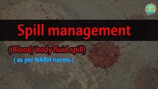 Spill management in hospital in Hindi Blood  body fluids क्या होते हैं  spill spillmanagement [upl. by Kela]