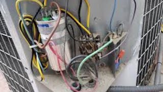 split AC contactor troubleshooting and replacementelectrical hvac repair [upl. by Ainoek]