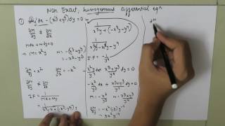 non exact homogeneous differential equation [upl. by Richart]