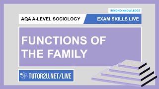 ALevel Sociology  Exam Skills Live  Functions of the Family [upl. by Adaval]