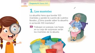 Los manteles Primer grado Matemáticas Página 128 [upl. by Boswell]