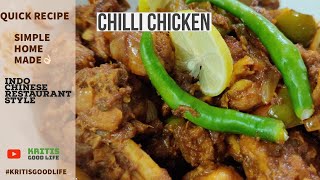 Chilli Chicken Recipe  Chilli Chicken Dry  Chilli Chicken Recipe Indo Chinese Style [upl. by Ahsiam793]