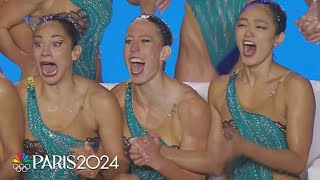 Team USA artistic swimming CLINCHES Paris spot with stellar routine at Worlds  NBC Sports [upl. by Jacoby]