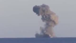 Norwegian Naval Strike Missile Hammers Frigate [upl. by Dobrinsky889]