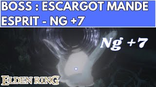 ELDEN RING BOSS  ESCARGOT MANDE ESPRIT NG 7  FULL FIGHT  COMBAT [upl. by Naneik278]