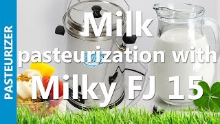 Milk pasteurization with Milky FJ 15  mini pasteurizer [upl. by Soph]