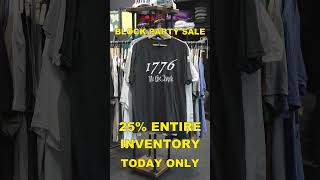 BLOCK PARTY SALE 25 off of our entire inventoryturnerpromotions [upl. by Anelah277]