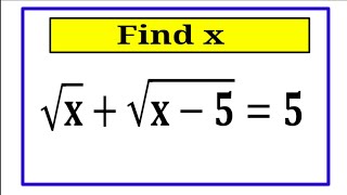 Math Olympiad Question  Nice Square root equation [upl. by Nyrehtac]