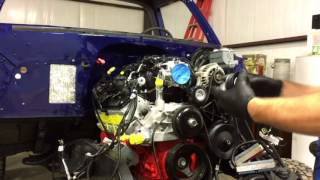 1980 LS K5 Blazer Vintage AirPart 2 AC Compressor and Bracket Install [upl. by Asenej]