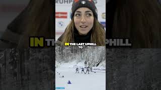 💥 Battle to the 🏁 line Lisa Vittozzi v Ingrid Landmark Tandrevold Epic Finish biathlon skiskyting [upl. by Ajiak]