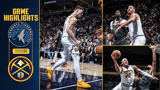 Denver Nuggets vs Minnesota Timberwolves Full Game Highlights 📺  11124 [upl. by Ennahoj]