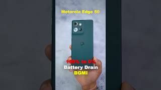 Motorola Edge 50  BGMI 100 to 0 Battery Drain Test [upl. by Keyes]