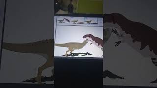 Kaprosuchus vs Carnotaurus vs Giganotosaurus updated battle [upl. by Adnic142]