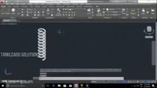 AutoCAD Draw Tool  3D Polyline  Helix amp Spiral Command  Tamil [upl. by Bonn]