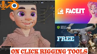 Blender 35 Rigging Tutorial Seamless Rigging With AccuRig and Faceit For Beginners [upl. by Alon]