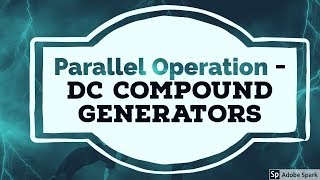 Parallel operation of DC compound generator [upl. by Aenej454]