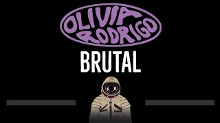 Olivia Rodrigo • brutal CC 🎤 Karaoke Instrumental Lyrics [upl. by Saxen74]