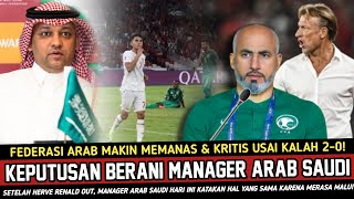 🔴GEGERKAN PUBLIK ARAB SAUDI  MANAGER ARAB SAUDI TIBA2 NGOMONG GINI USAI ARAB KALAH 2 DARI INDONESIA [upl. by Noivaz]