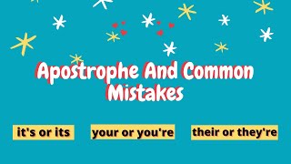 Apostrophe And Common Mistakes [upl. by Francie]