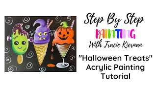 quotHalloween Treatsquot Acrylic Painting Tutorial Fun amp Easy [upl. by Artemus272]