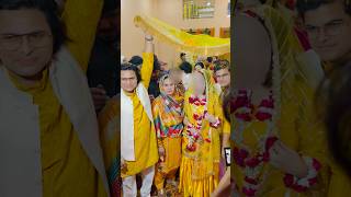 Sister ki haldi ceremony 💛😊 sister haldi wedding shortvideo shorts [upl. by Ynaffit]