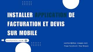 Application mobile de facturation et devis [upl. by Rodd385]