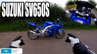 2004 SUZUKI SV650S FIRST RIDE  VTWIN POWER [upl. by Rammaj]