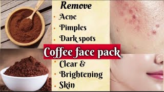 Glowing skin remedies at home with coffee powder ✨  Coffee face mask skin whitening and Lightening [upl. by Gebhardt19]