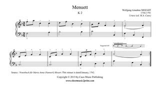 Mozart  Minuet in F Major K 2 [upl. by Tobin972]