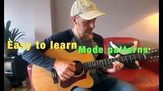 Modes Learn the patterns the EASY way Guitar Lesson scales  diatonic modes tutorial [upl. by Annej]