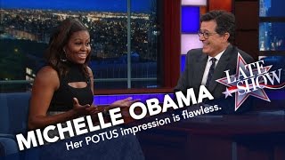 First Lady Michelle Obama Does Her Best Barack Impression [upl. by Ysac880]