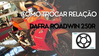 COMO TROCAR KIT TRANSMISSÃO DA DAFRA ROADWIN 250R ECONOMIZANDO BASTANTE [upl. by Vaclava]