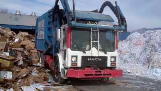 All American Waste Removal  Unloading at Master Fibers Inc [upl. by Namzaj]