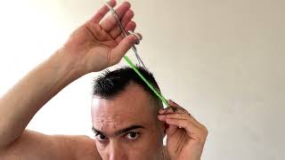 💈HOW TO CUT YOUR OWN HAIR WITH SCISSORS MEN [upl. by Gresham]