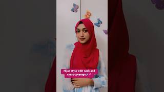 Hijab style with neck and chest coverage🧕🏻💞easyhijabtutorial hijabistyle hijabtutorial [upl. by Lira]