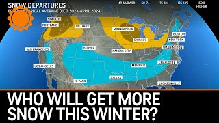 Winter Forecast 2324 Who Will Get More Snow This Winter  AccuWeather [upl. by Amandie]